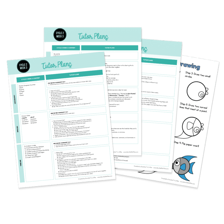 Cycle 2 Week 3 Tutor Ideas for Classical Homeschooling - Devoted to Littles