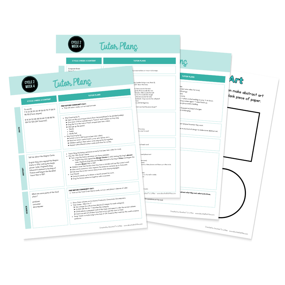cycle 2 week 4 tutor plans template