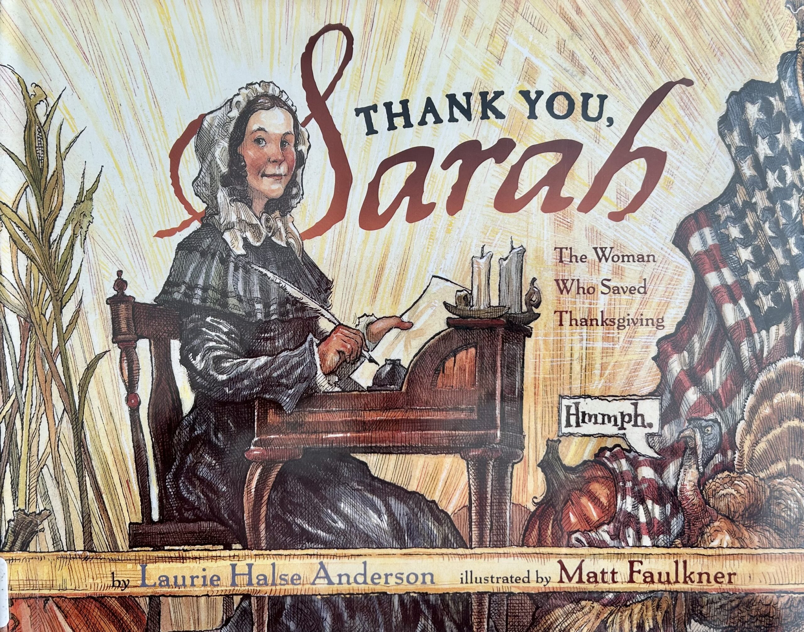 The book, Thank You, Sarah by Laurie Halse Anderson.