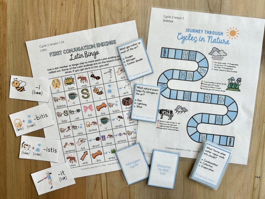 cycle 2 week 5 memory work games to play at home