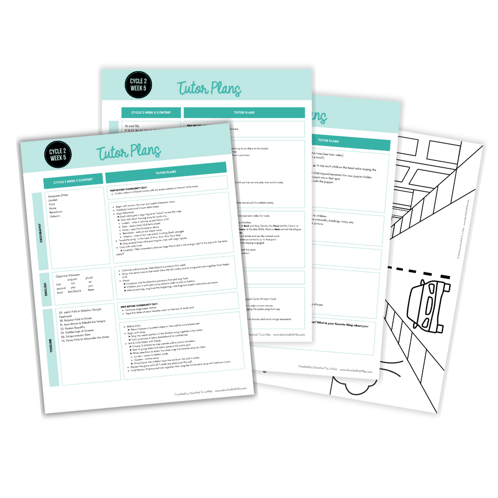 cycle 2 week 5 tutor plans template