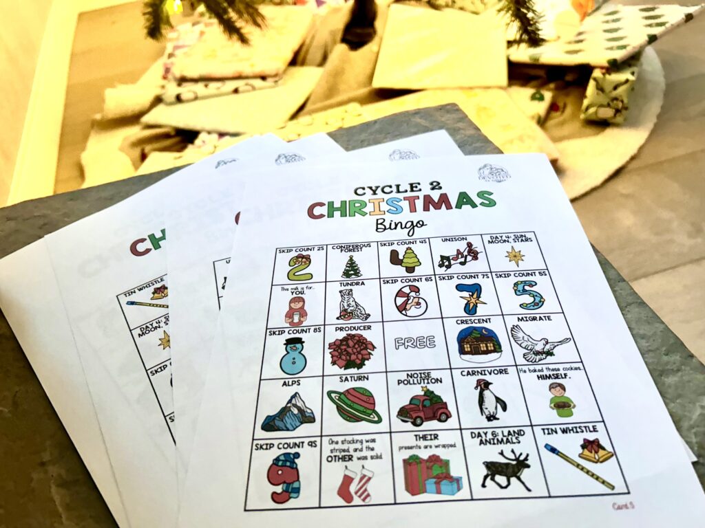 cycle 2 christmas bingo game