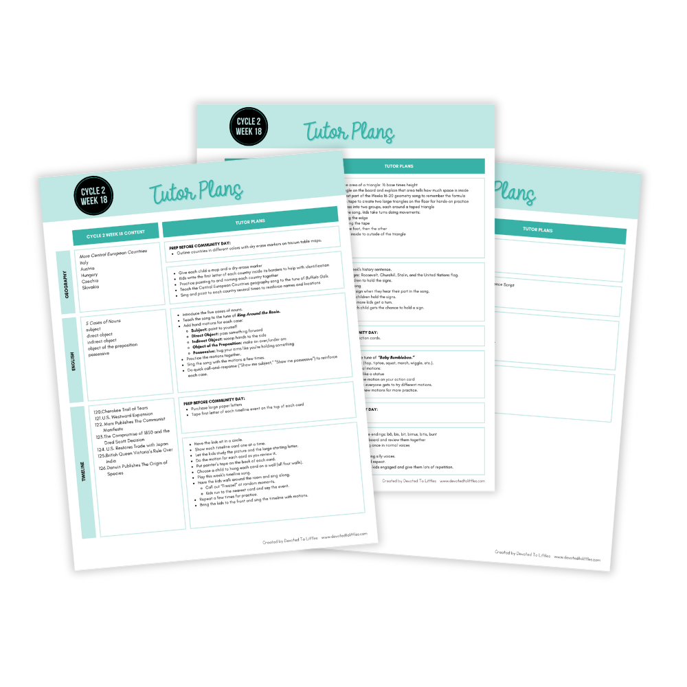 cycle 2 week 18 tutor plans template image