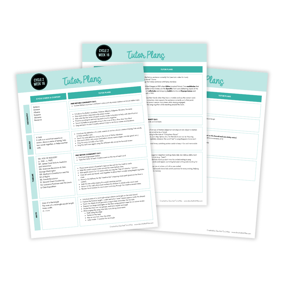 cycle 2 week 16 tutor plans template image