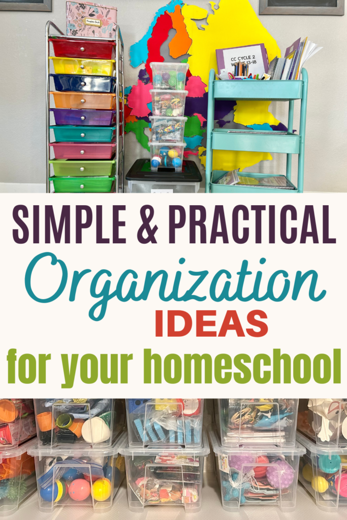 homeschool organization ideas pinterest pin