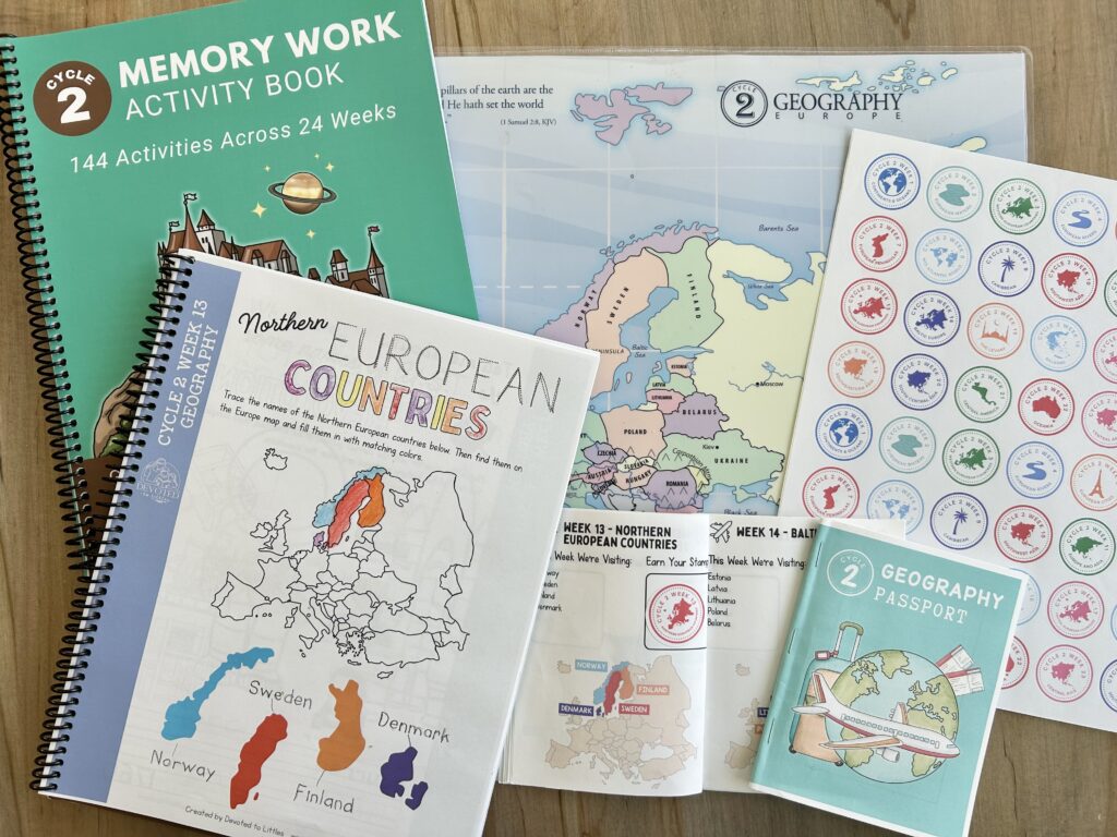 cycle 2 week 13 geography resources on table