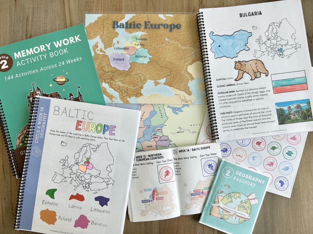 cycle 2 week 14 geography resources on table