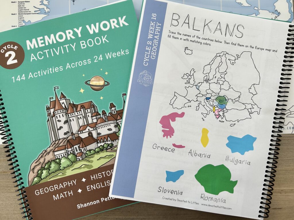 cycle 2 week 16 memory work activity book page on table