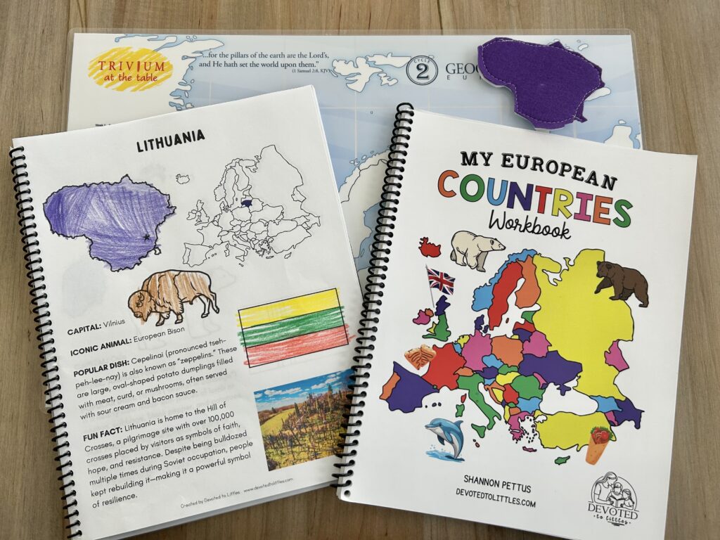 european countries workbook and activity page