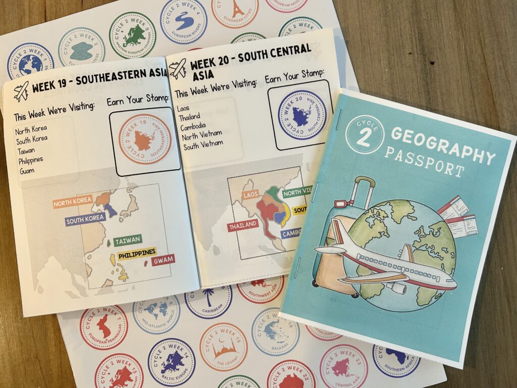 cycle 2 week 20 passport opened on table