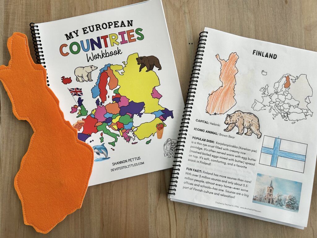 european countries workbook