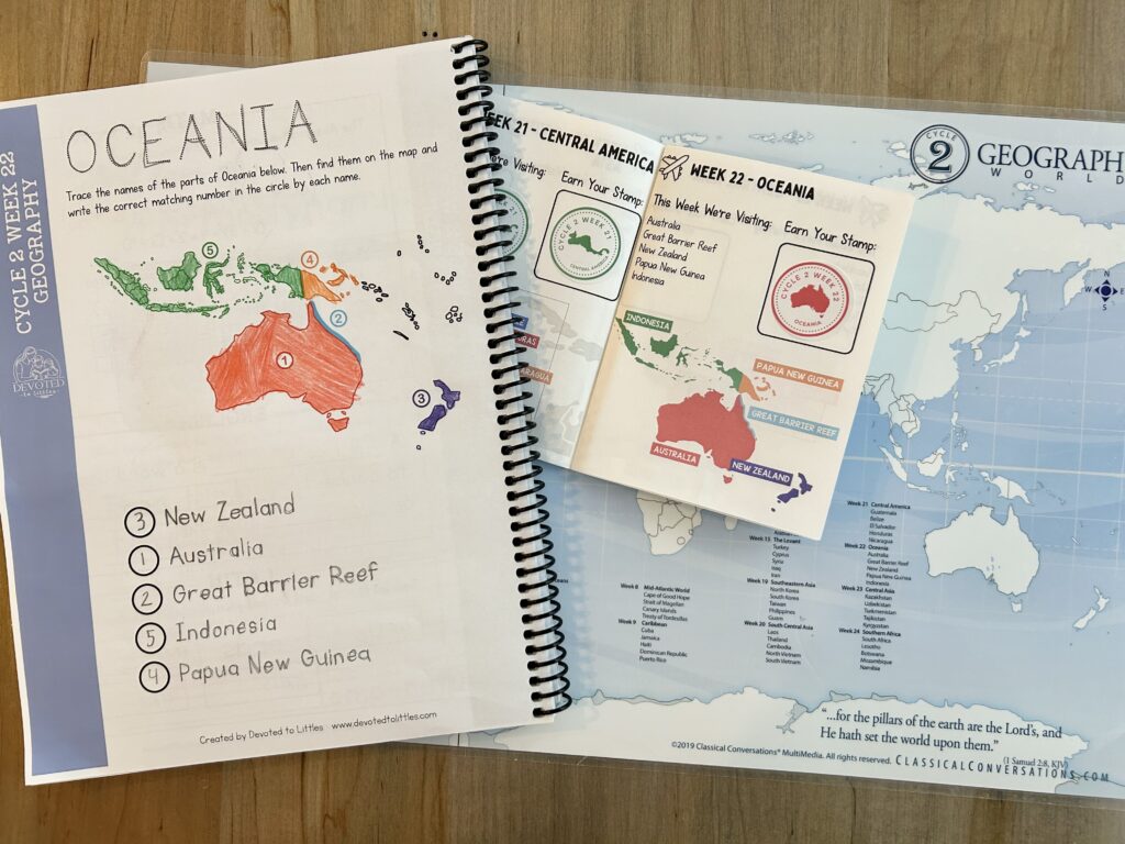 week 22 geography passport and activity page