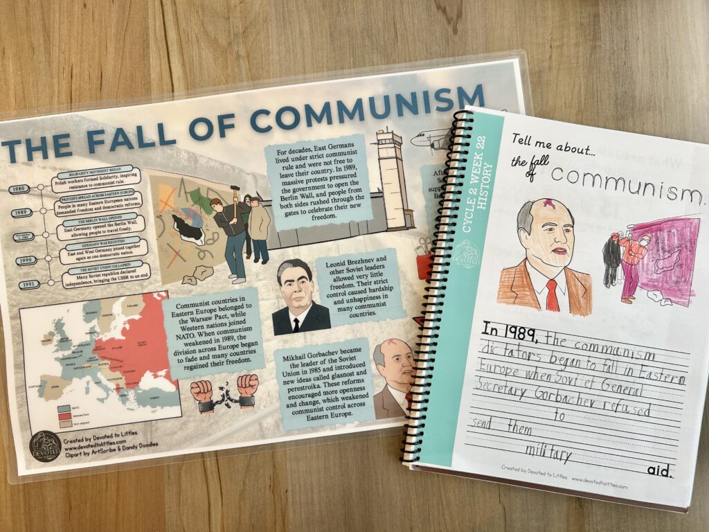 week 22 history page and placemat