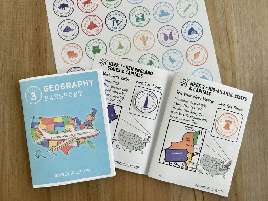 cycle 3 geography passport and stamps