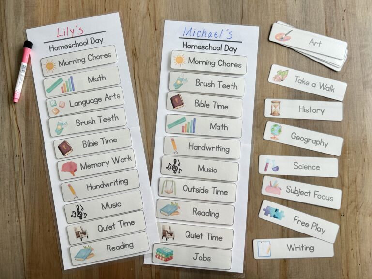 homeschool rhythm cards