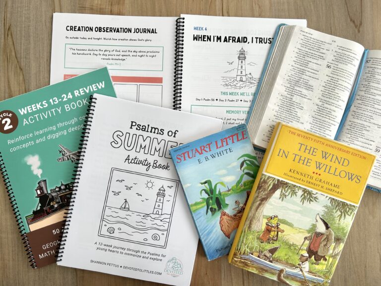 summer homeschool activities on table