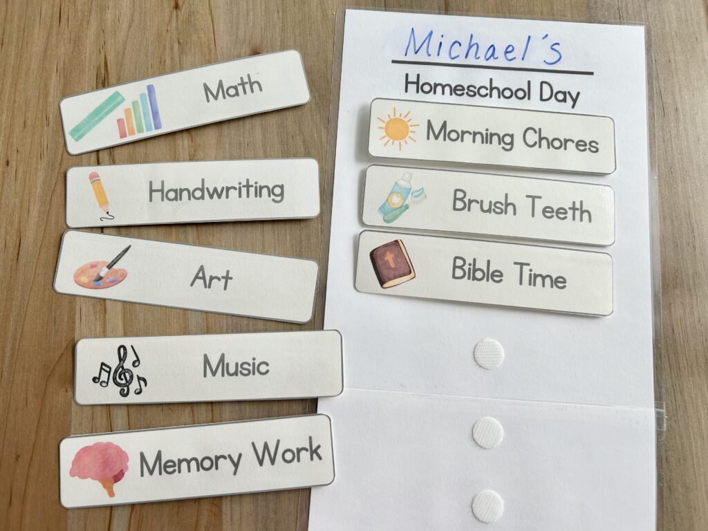 homeschool rhythm cards